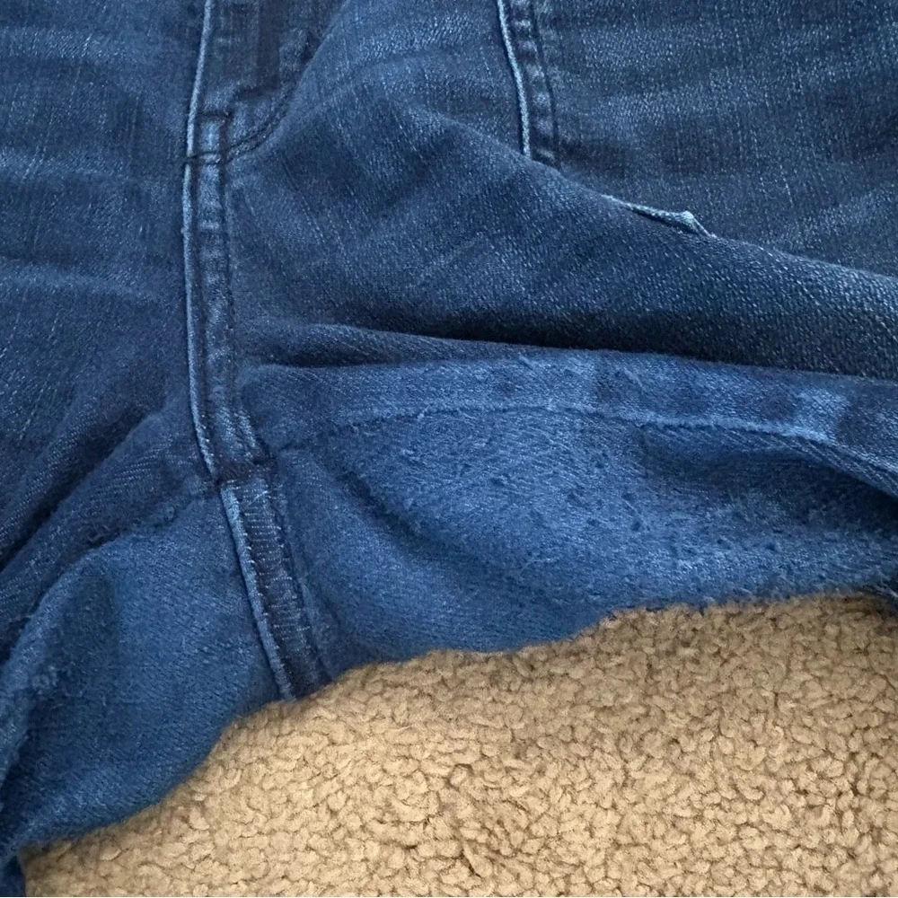 White House Black Market Dark Blue Flare Jeans Extra High-Rise Trouser Size 8 - Picture 10 of 13